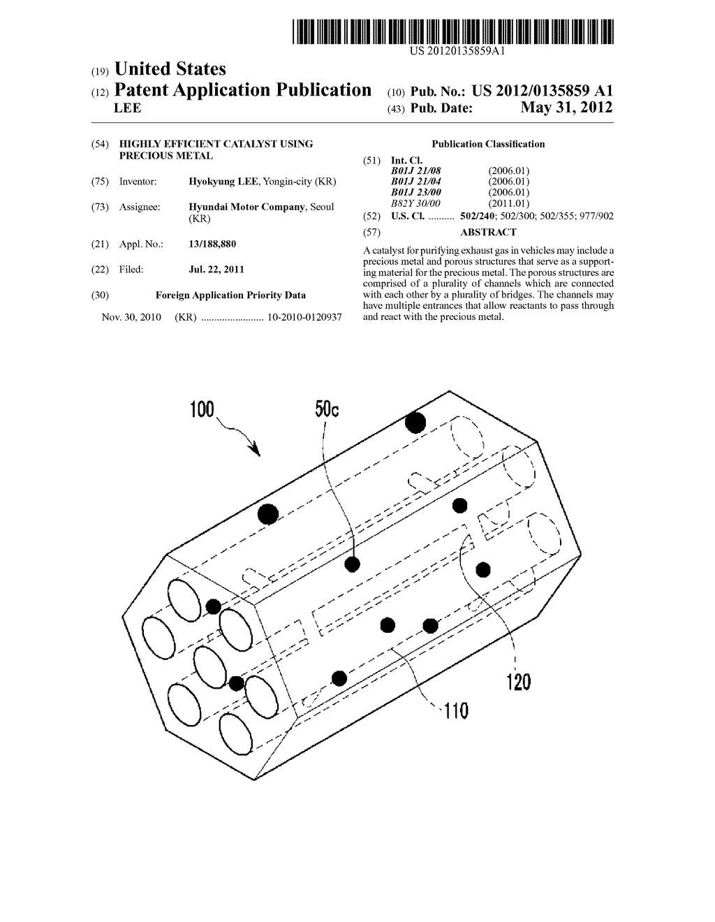 HIGHLY EFFICIENT CATALYST USING PRECIOUS METAL - diagram, schematic, and image 01