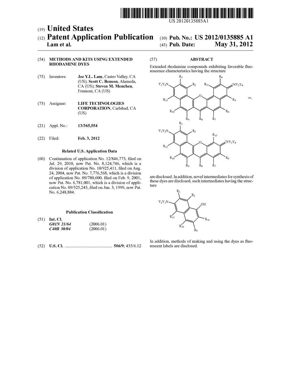 Methods and Kits Using Extended Rhodamine Dyes - diagram, schematic, and image 01