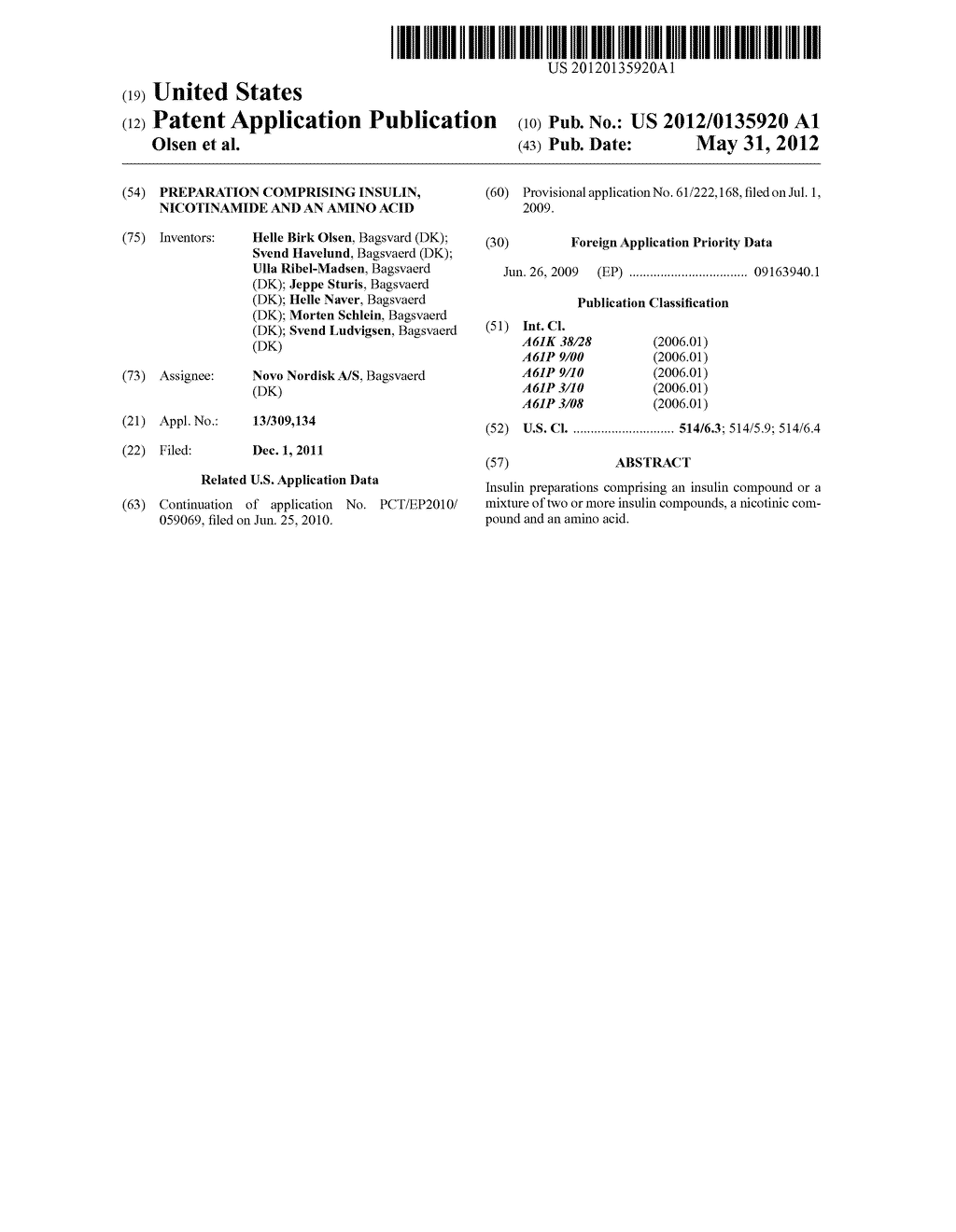 Preparation Comprising Insulin, Nicotinamide and an Amino Acid - diagram, schematic, and image 01