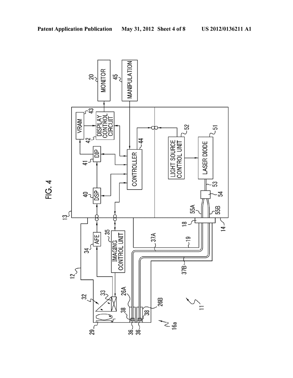 ILLUMINATION OPTICAL UNIT FOR ENDOSCOPE, METHOD OF MANUFACTURING THE SAME,     AND ADHESIVE FOR ENDOSCOPE OPTICAL MEMBER - diagram, schematic, and image 05