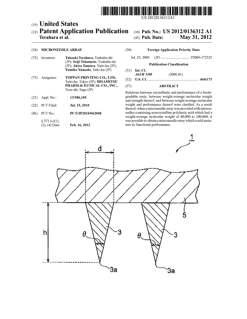 MICRONEEDLE ARRAY - diagram, schematic, and image 01