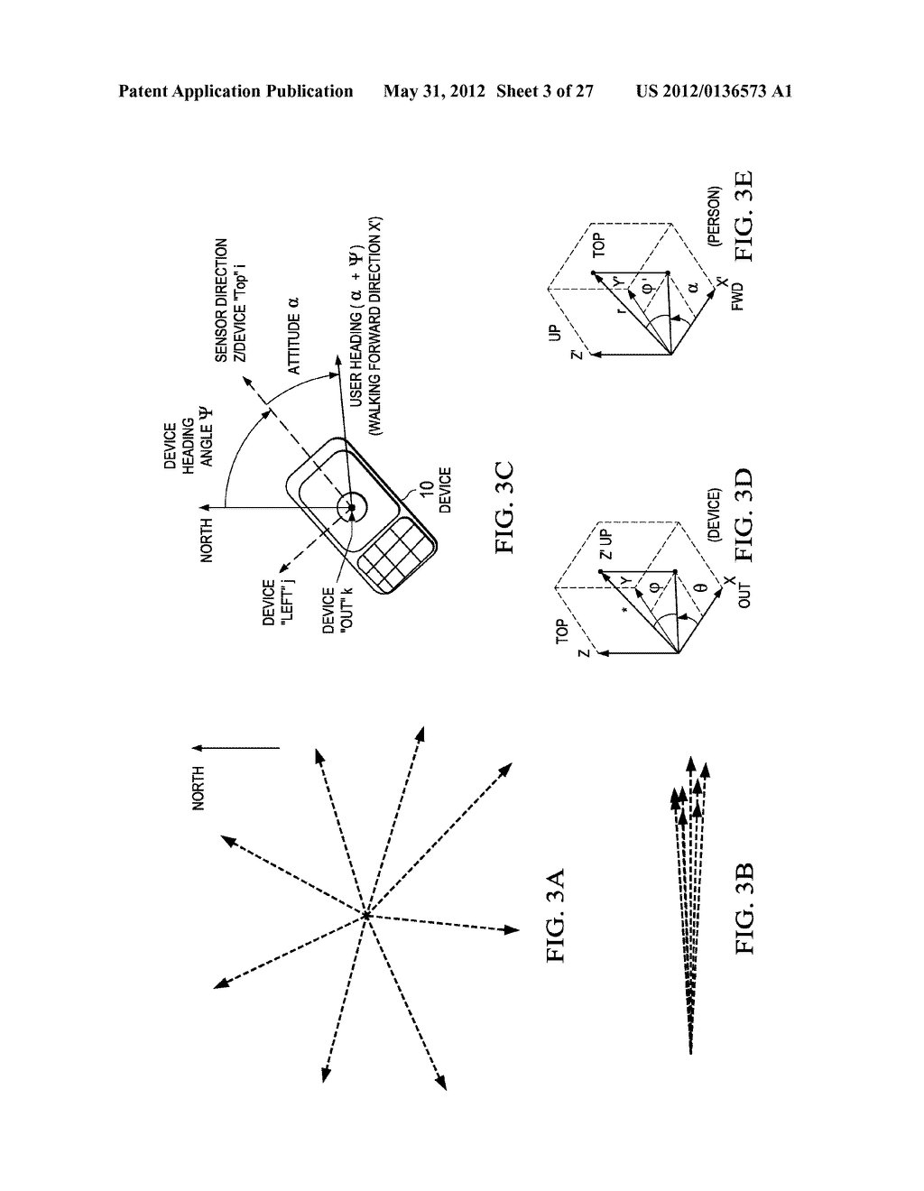 ATTITUDE ESTIMATION FOR PEDESTRIAN NAVIGATION USING LOW COST MEMS     ACCELEROMETER IN MOBILE APPLICATIONS, AND PROCESSING METHODS, APPARATUS     AND SYSTEMS - diagram, schematic, and image 04