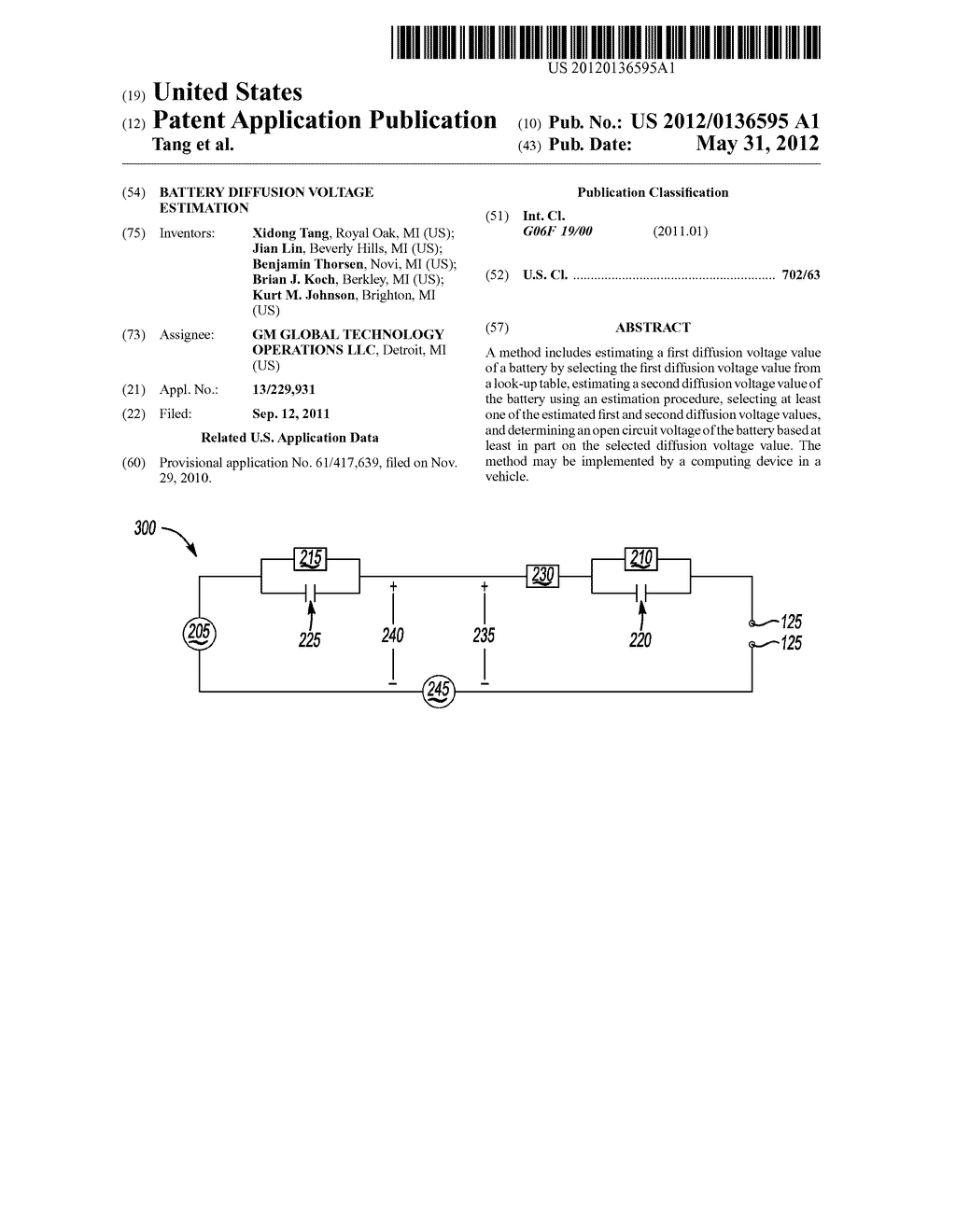 BATTERY DIFFUSION VOLTAGE ESTIMATION - diagram, schematic, and image 01