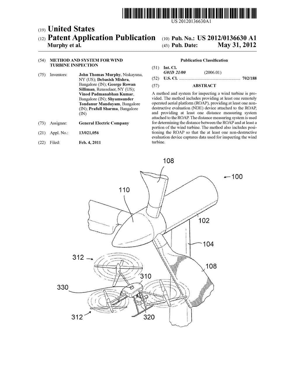 METHOD AND SYSTEM FOR WIND TURBINE INSPECTION - diagram, schematic, and image 01