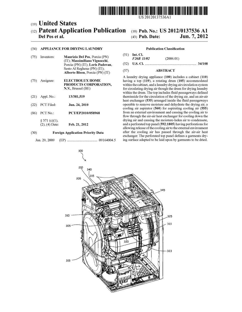 APPLIANCE FOR DRYING LAUNDRY - diagram, schematic, and image 01