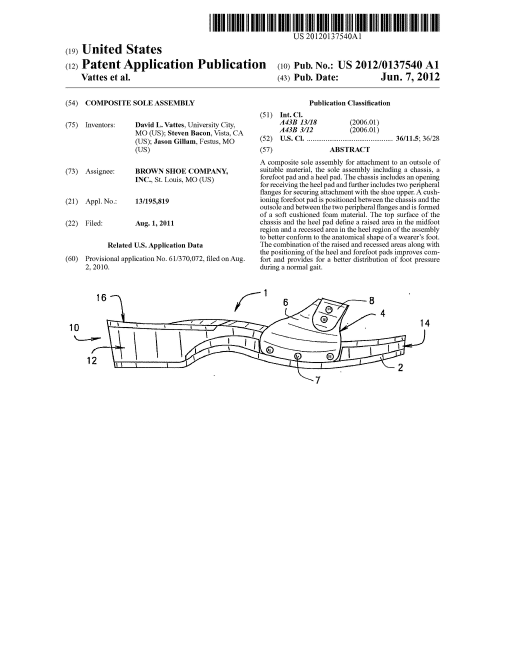 COMPOSITE SOLE ASSEMBLY - diagram, schematic, and image 01