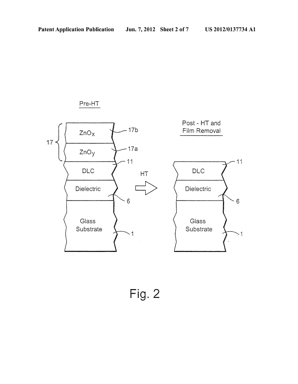 METHOD OF MAKING HEAT TREATED COATED ARTICLE USING DIAMOND-LIKE CARBON     (DLC) COATING AND PROTECTIVE FILM - diagram, schematic, and image 03