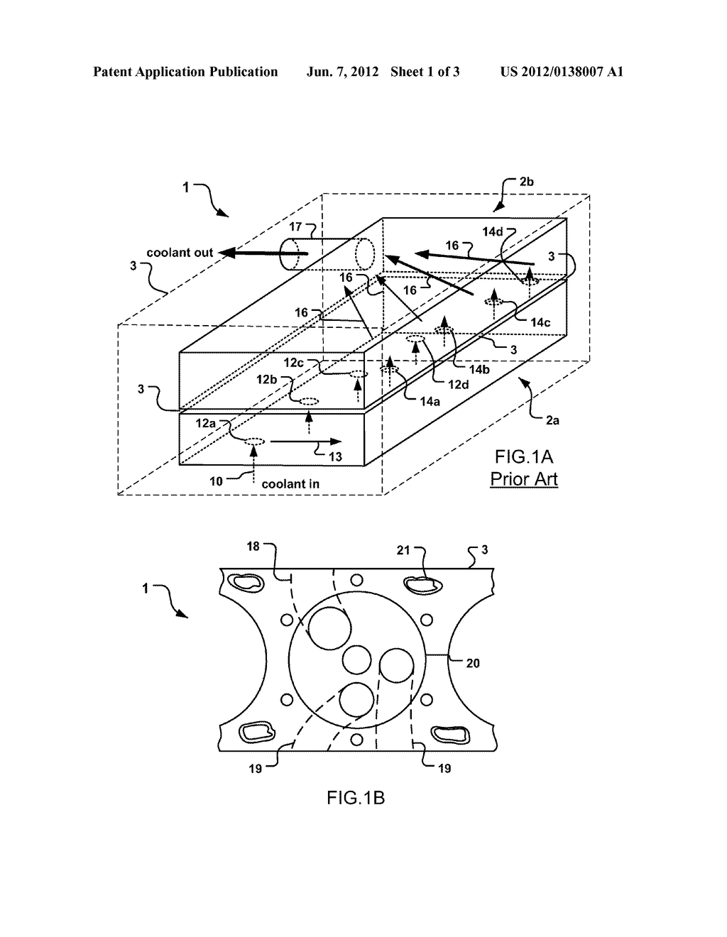 CYLINDER HEAD WITH PLURAL COOLING JACKETS HAVING CAST-IN CONNECTING     ORIFICES, METHOD OF FABRICATING THE CYLINDER HEAD, AND CASTING CORE     ASSEMBLY FOR FABRICATING A CYLINDER HEAD - diagram, schematic, and image 02