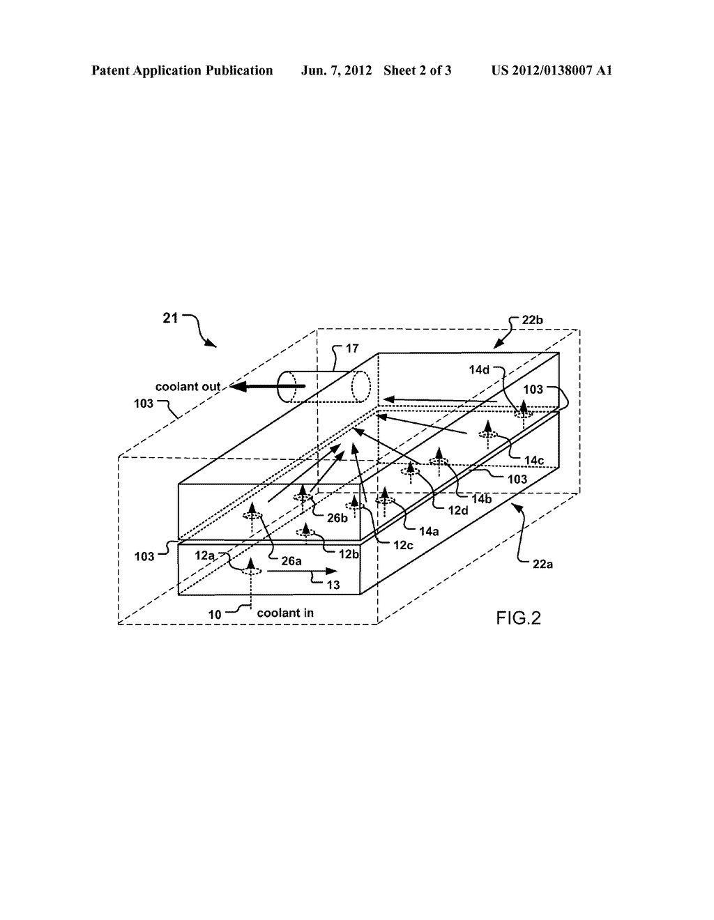 CYLINDER HEAD WITH PLURAL COOLING JACKETS HAVING CAST-IN CONNECTING     ORIFICES, METHOD OF FABRICATING THE CYLINDER HEAD, AND CASTING CORE     ASSEMBLY FOR FABRICATING A CYLINDER HEAD - diagram, schematic, and image 03