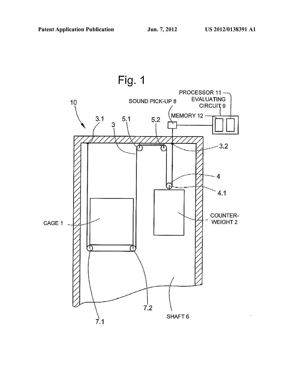 ELEVATOR INSTALLATION WITH A SOUND PICK-UP - diagram, schematic, and image 02