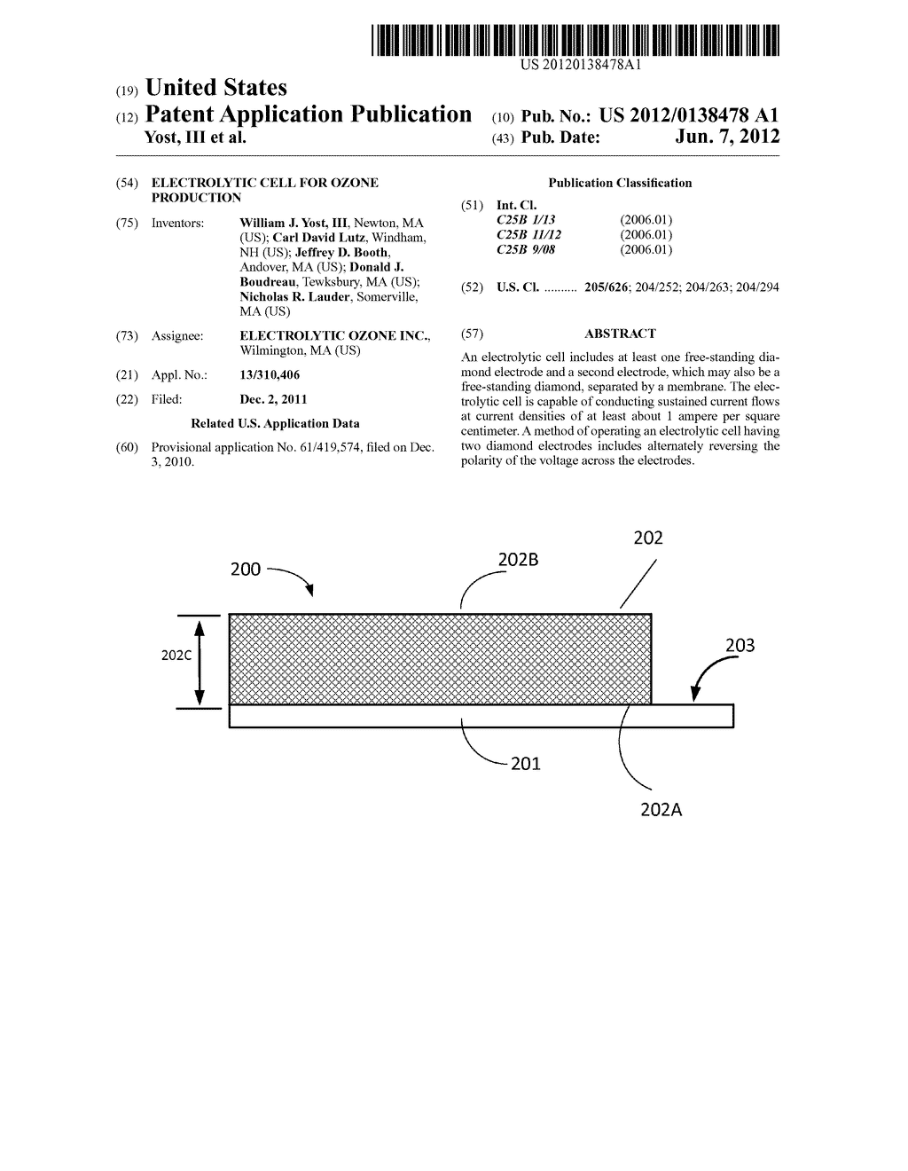 Electrolytic Cell for Ozone Production - diagram, schematic, and image 01