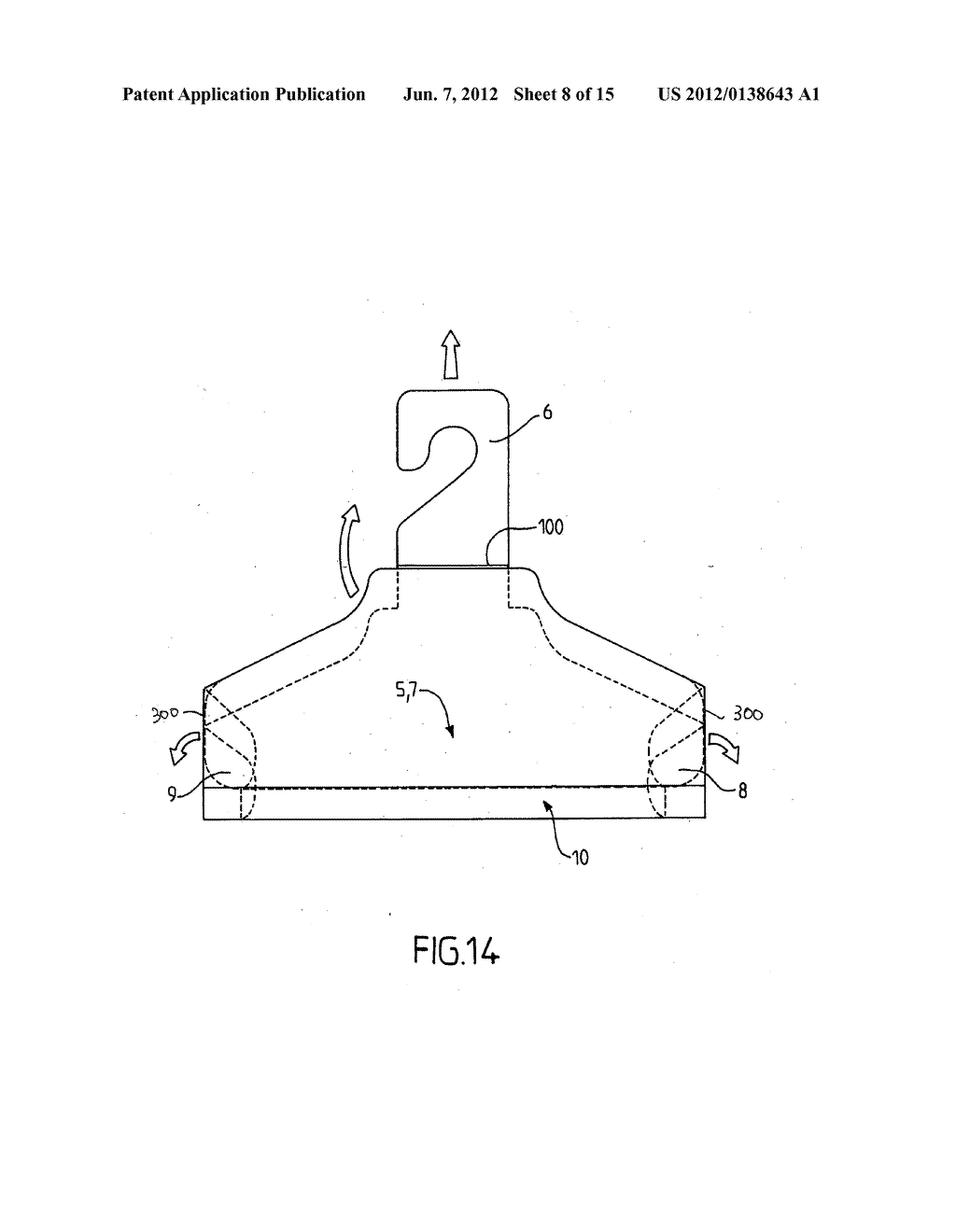 DEVICE FOR HANGING A GARMENT WITH A NECK, OF THE COAT HANGER TYPE - diagram, schematic, and image 09