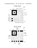 TWO-DIMENSIONAL CODE HAVING RECTANGULAR REGION PROVIDED WITH SPECIFIC     PATTERNS FOR SPECIFY CELL POSITIONS AND DISTINCTION FROM BACKGROUND diagram and image