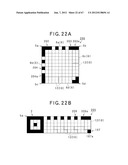 TWO-DIMENSIONAL CODE HAVING RECTANGULAR REGION PROVIDED WITH SPECIFIC     PATTERNS FOR SPECIFY CELL POSITIONS AND DISTINCTION FROM BACKGROUND diagram and image