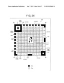 TWO-DIMENSIONAL CODE HAVING RECTANGULAR REGION PROVIDED WITH SPECIFIC     PATTERNS FOR SPECIFY CELL POSITIONS AND DISTINCTION FROM BACKGROUND diagram and image