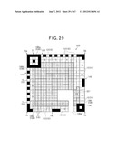 TWO-DIMENSIONAL CODE HAVING RECTANGULAR REGION PROVIDED WITH SPECIFIC     PATTERNS FOR SPECIFY CELL POSITIONS AND DISTINCTION FROM BACKGROUND diagram and image