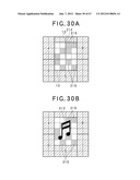 TWO-DIMENSIONAL CODE HAVING RECTANGULAR REGION PROVIDED WITH SPECIFIC     PATTERNS FOR SPECIFY CELL POSITIONS AND DISTINCTION FROM BACKGROUND diagram and image