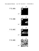 TWO-DIMENSIONAL CODE HAVING RECTANGULAR REGION PROVIDED WITH SPECIFIC     PATTERNS FOR SPECIFY CELL POSITIONS AND DISTINCTION FROM BACKGROUND diagram and image