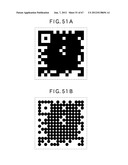 TWO-DIMENSIONAL CODE HAVING RECTANGULAR REGION PROVIDED WITH SPECIFIC     PATTERNS FOR SPECIFY CELL POSITIONS AND DISTINCTION FROM BACKGROUND diagram and image