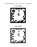 TWO-DIMENSIONAL CODE HAVING RECTANGULAR REGION PROVIDED WITH SPECIFIC     PATTERNS FOR SPECIFY CELL POSITIONS AND DISTINCTION FROM BACKGROUND diagram and image