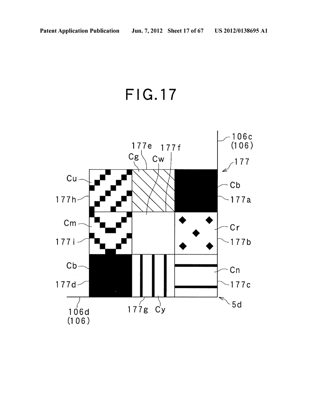 TWO-DIMENSIONAL CODE HAVING RECTANGULAR REGION PROVIDED WITH SPECIFIC     PATTERNS FOR SPECIFY CELL POSITIONS AND DISTINCTION FROM BACKGROUND - diagram, schematic, and image 18