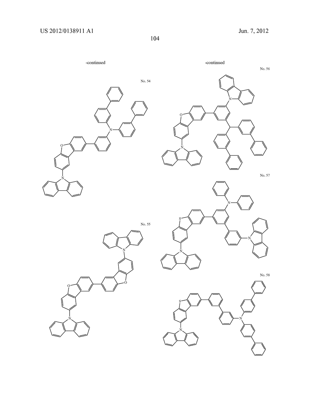 BISCARBAZOLE DERIVATIVE, MATERIAL FOR ORGANIC ELECTROLUMINESCENCE DEVICE     AND ORGANIC ELECTROLUMINESCENCE DEVICE USING THE SAME - diagram, schematic, and image 106