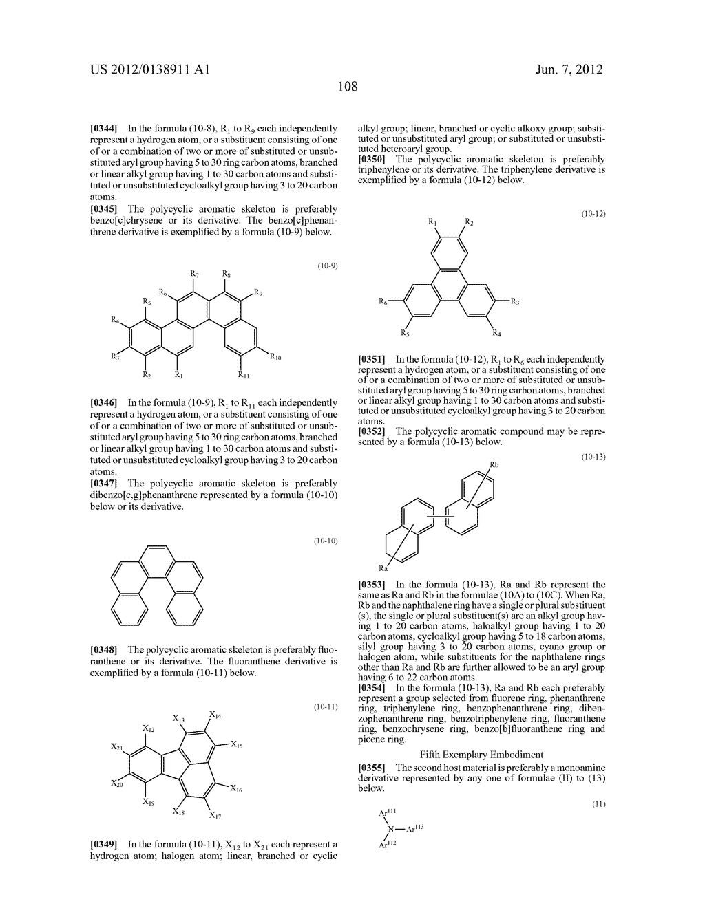 BISCARBAZOLE DERIVATIVE, MATERIAL FOR ORGANIC ELECTROLUMINESCENCE DEVICE     AND ORGANIC ELECTROLUMINESCENCE DEVICE USING THE SAME - diagram, schematic, and image 110