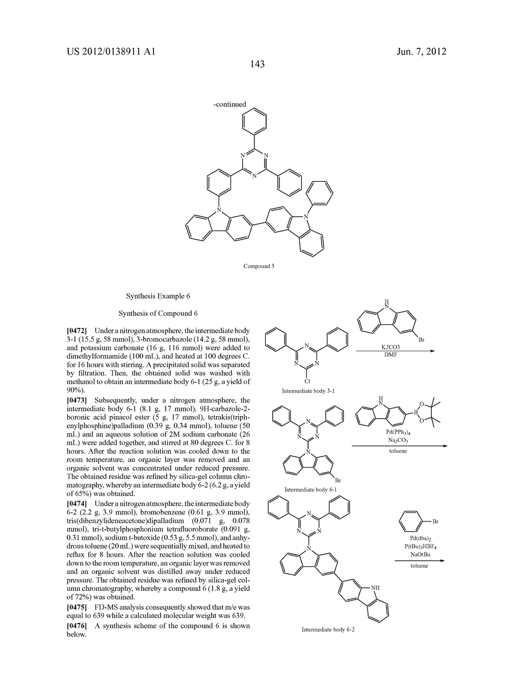 BISCARBAZOLE DERIVATIVE, MATERIAL FOR ORGANIC ELECTROLUMINESCENCE DEVICE     AND ORGANIC ELECTROLUMINESCENCE DEVICE USING THE SAME - diagram, schematic, and image 145
