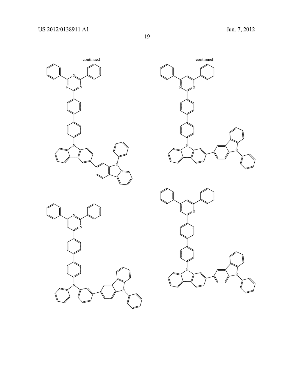 BISCARBAZOLE DERIVATIVE, MATERIAL FOR ORGANIC ELECTROLUMINESCENCE DEVICE     AND ORGANIC ELECTROLUMINESCENCE DEVICE USING THE SAME - diagram, schematic, and image 21