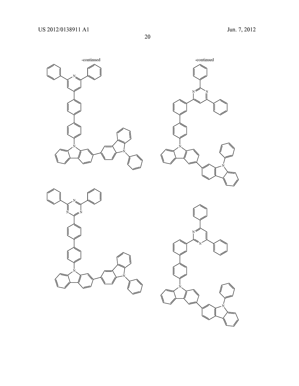 BISCARBAZOLE DERIVATIVE, MATERIAL FOR ORGANIC ELECTROLUMINESCENCE DEVICE     AND ORGANIC ELECTROLUMINESCENCE DEVICE USING THE SAME - diagram, schematic, and image 22