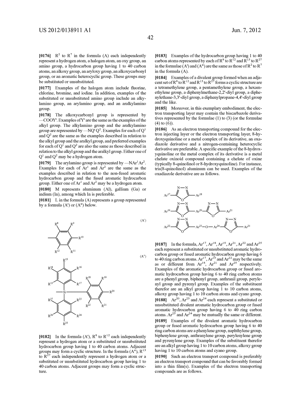 BISCARBAZOLE DERIVATIVE, MATERIAL FOR ORGANIC ELECTROLUMINESCENCE DEVICE     AND ORGANIC ELECTROLUMINESCENCE DEVICE USING THE SAME - diagram, schematic, and image 44