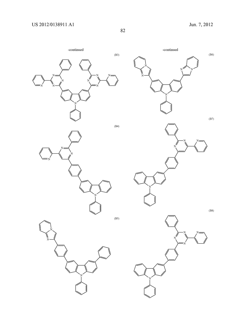 BISCARBAZOLE DERIVATIVE, MATERIAL FOR ORGANIC ELECTROLUMINESCENCE DEVICE     AND ORGANIC ELECTROLUMINESCENCE DEVICE USING THE SAME - diagram, schematic, and image 84