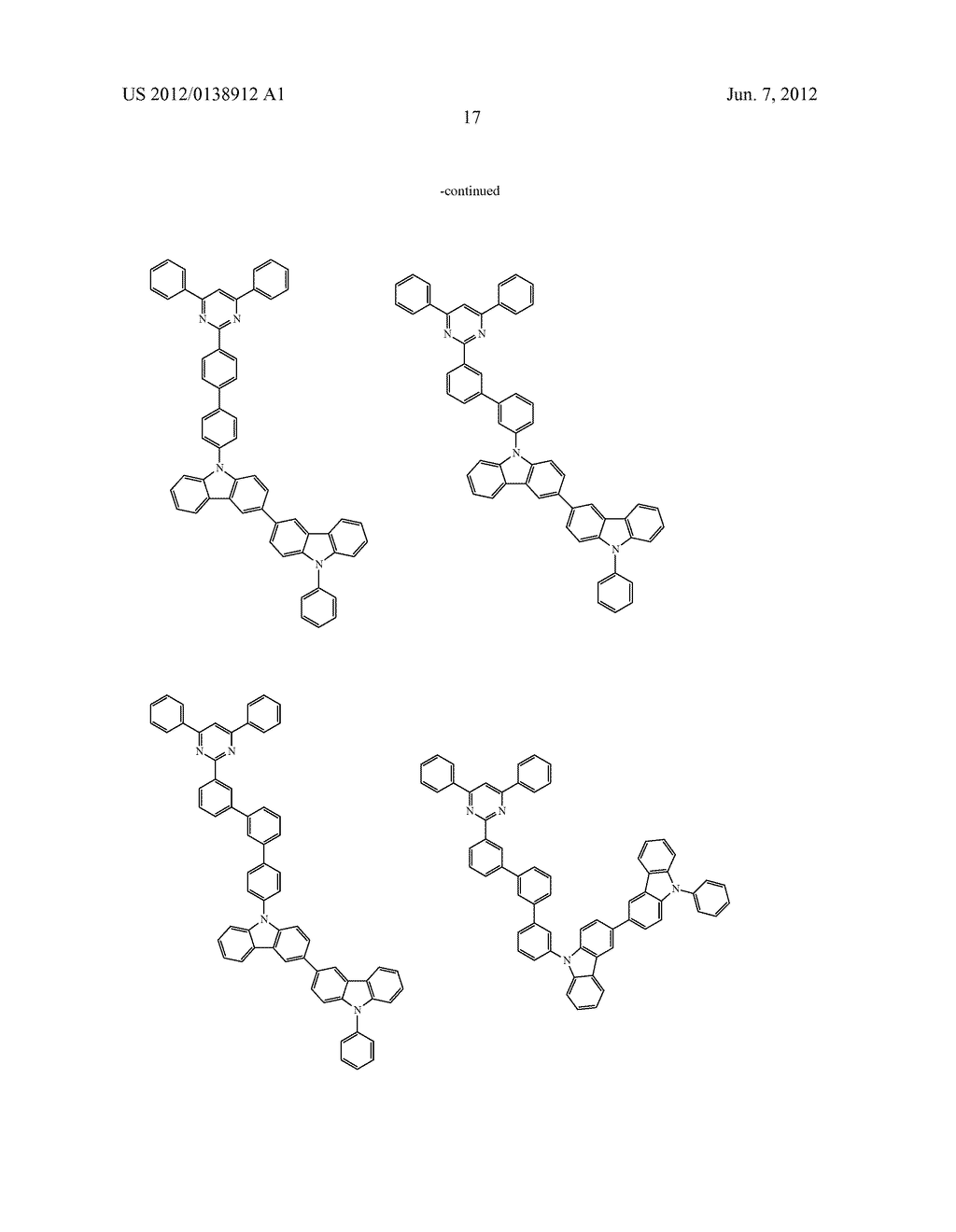 BISCARBAZOLE DERIVATIVE, MATERIAL FOR ORGANIC ELECTROLUMINESCENCE DEVICE     AND ORGANIC ELECTROLUMINESCENCE DEVICE USING THE SAME - diagram, schematic, and image 20