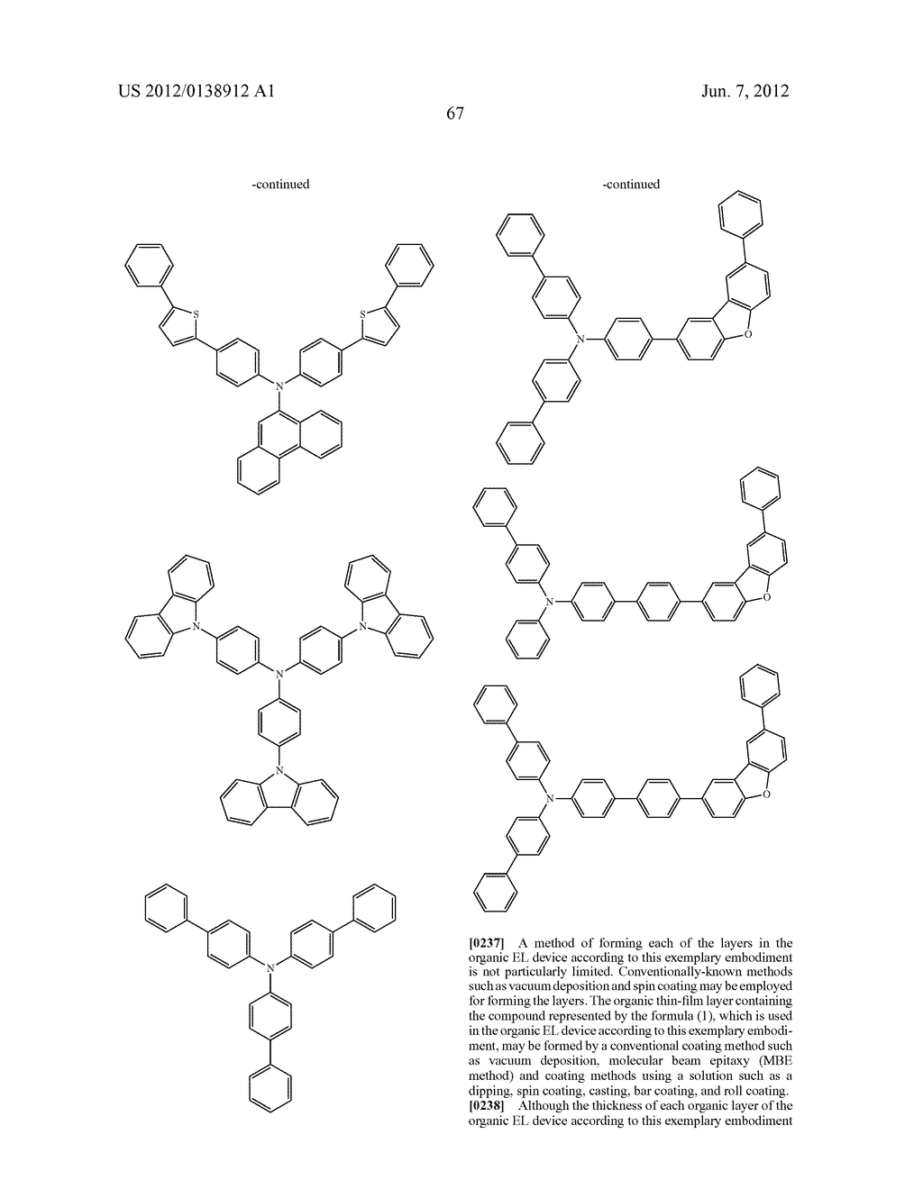 BISCARBAZOLE DERIVATIVE, MATERIAL FOR ORGANIC ELECTROLUMINESCENCE DEVICE     AND ORGANIC ELECTROLUMINESCENCE DEVICE USING THE SAME - diagram, schematic, and image 70