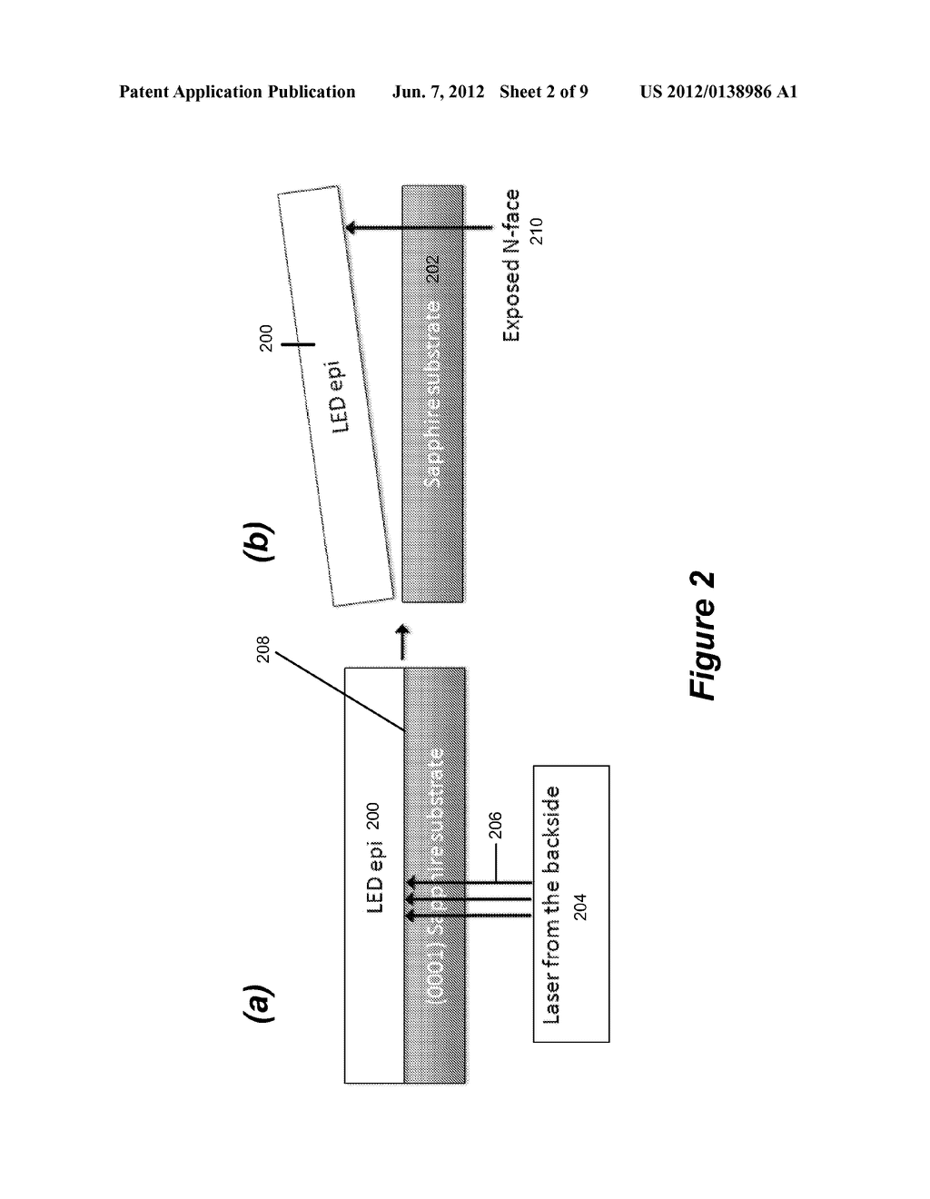 METHOD FOR FABRICATION OF (AL,IN,GA) NITRIDE BASED VERTICAL LIGHT EMITTING     DIODES WITH ENHANCED CURRENT SPREADING OF N-TYPE ELECTRODE - diagram, schematic, and image 03