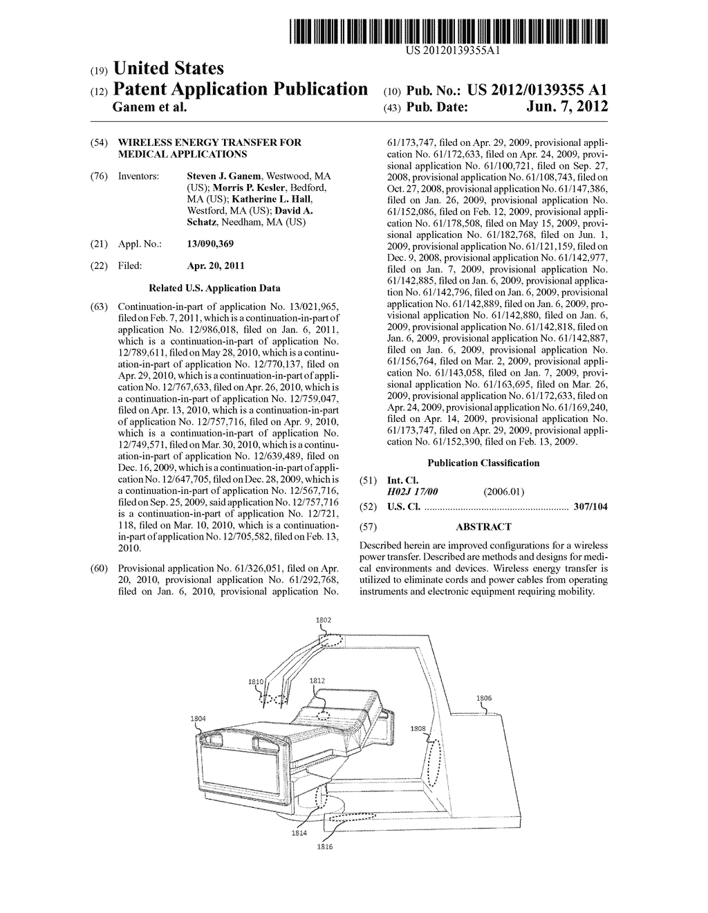 WIRELESS ENERGY TRANSFER FOR MEDICAL APPLICATIONS - diagram, schematic, and image 01