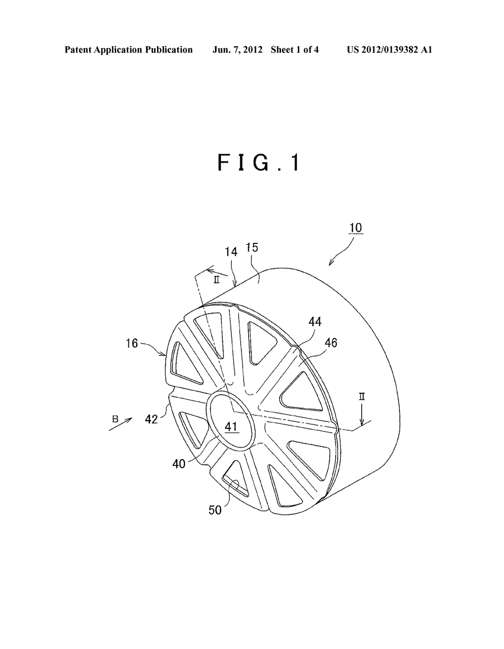 END PLATE, AND ROTOR FOR ROTARY ELECTRIC MACHINE WHICH EMPLOYS THE END     PLATE - diagram, schematic, and image 02