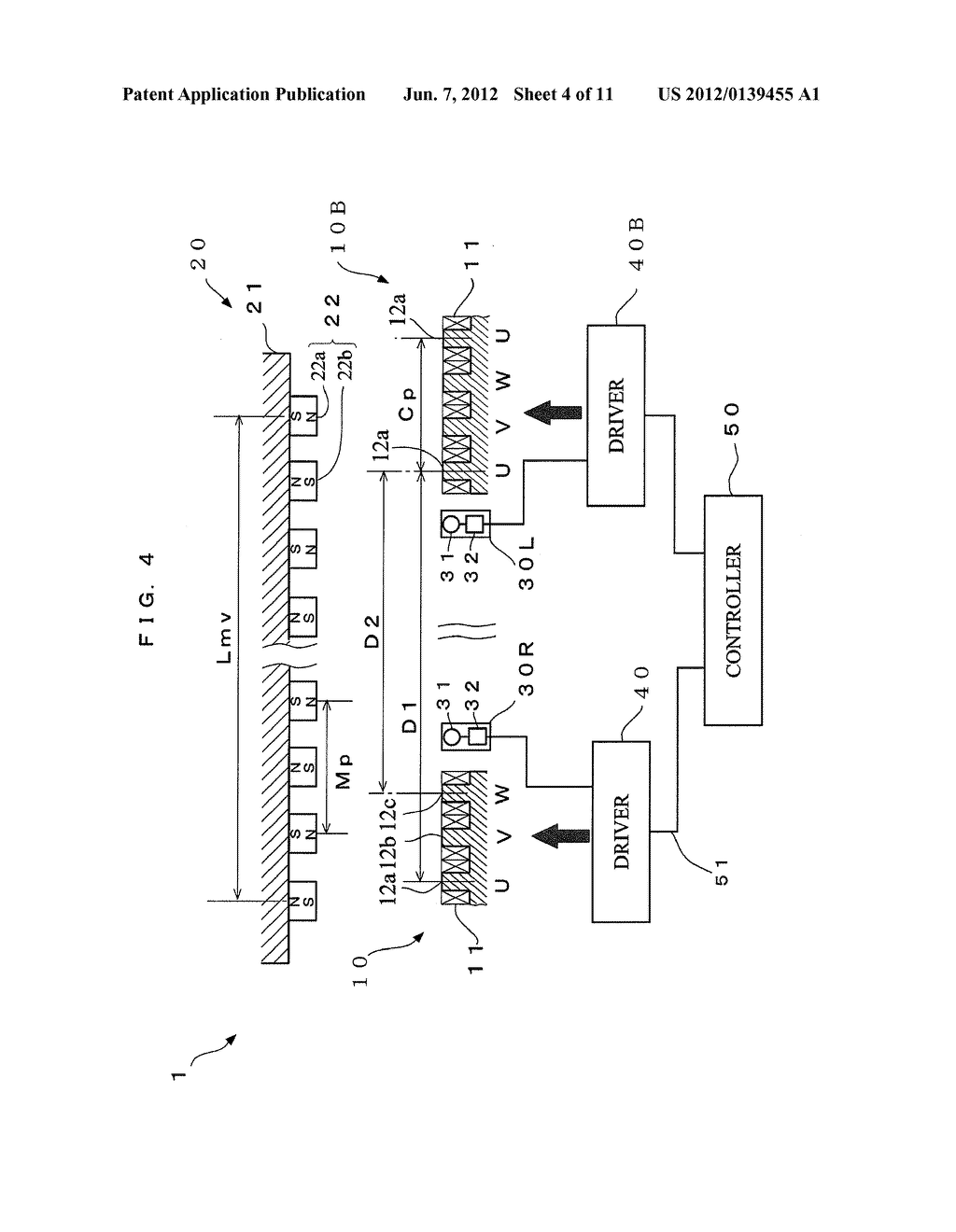 DISTRIBUTED-ARRANGEMENT LINEAR MOTOR AND CONTROL METHOD OF     DISTRIBUTED-ARRANGEMENT LINEAR MOTOR - diagram, schematic, and image 05