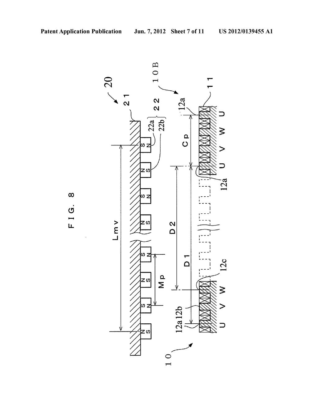 DISTRIBUTED-ARRANGEMENT LINEAR MOTOR AND CONTROL METHOD OF     DISTRIBUTED-ARRANGEMENT LINEAR MOTOR - diagram, schematic, and image 08