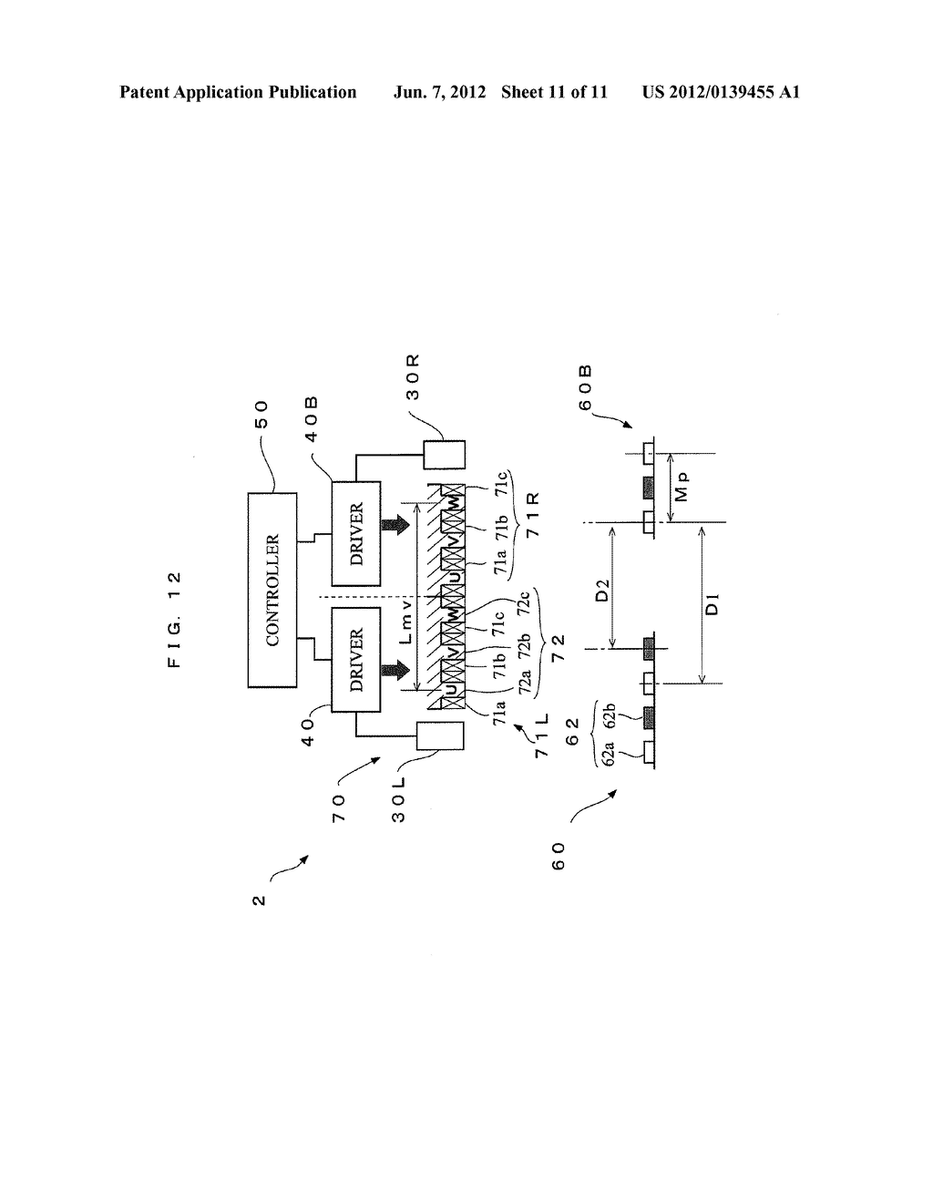 DISTRIBUTED-ARRANGEMENT LINEAR MOTOR AND CONTROL METHOD OF     DISTRIBUTED-ARRANGEMENT LINEAR MOTOR - diagram, schematic, and image 12