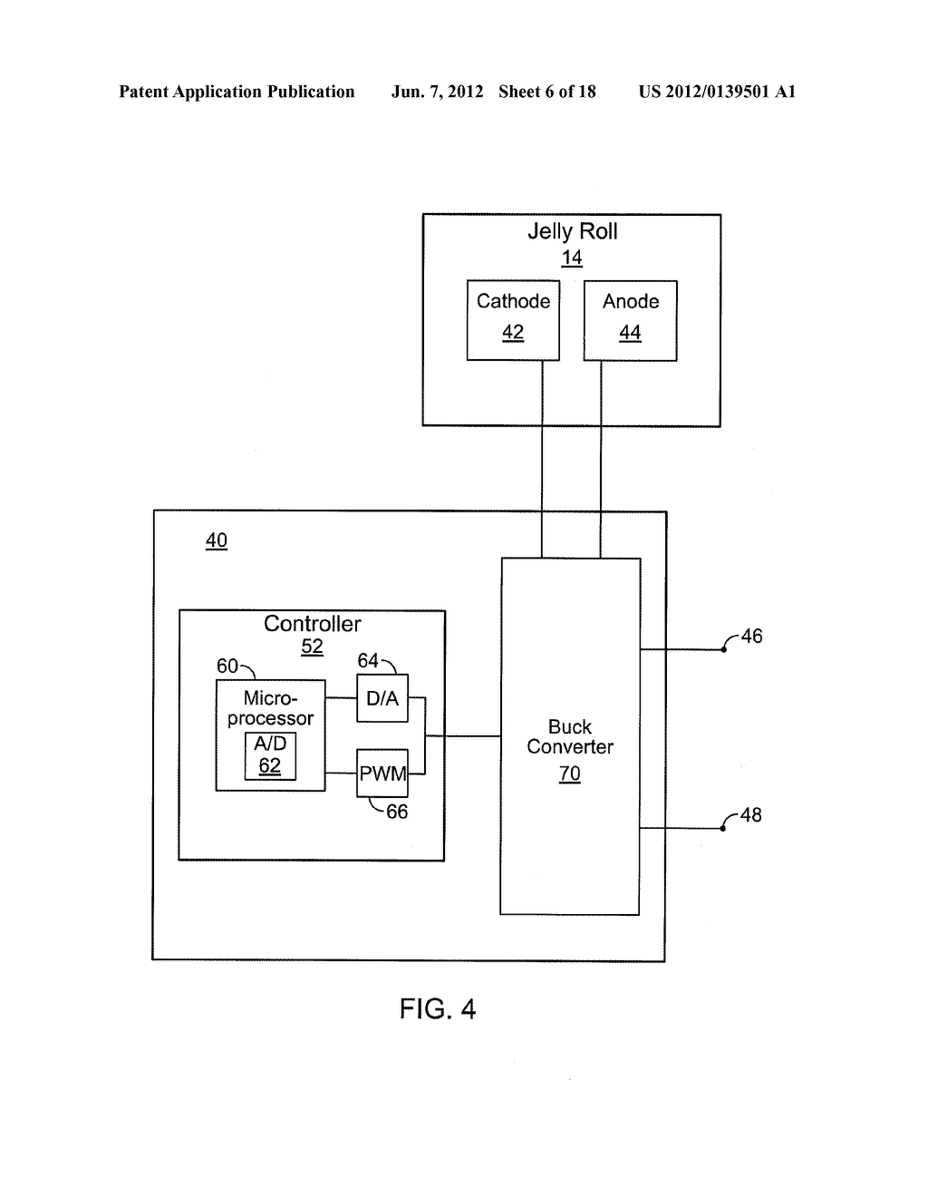 Battery With an Integrated Voltage Converter Having a Bypass Circuit - diagram, schematic, and image 07