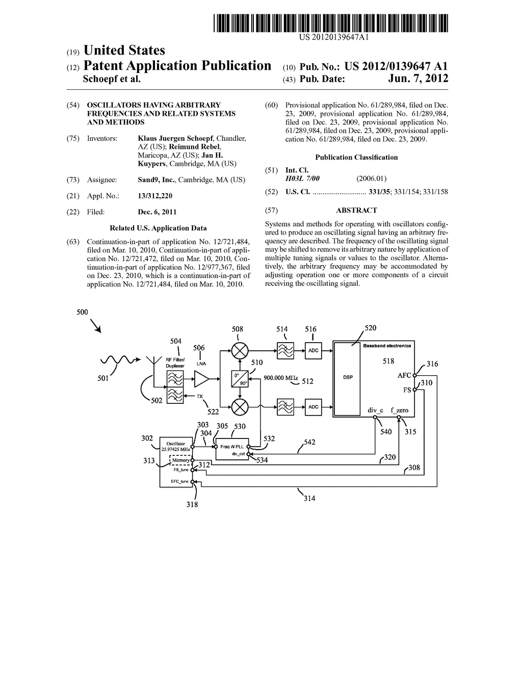 OSCILLATORS HAVING ARBITRARY FREQUENCIES AND RELATED SYSTEMS AND METHODS - diagram, schematic, and image 01