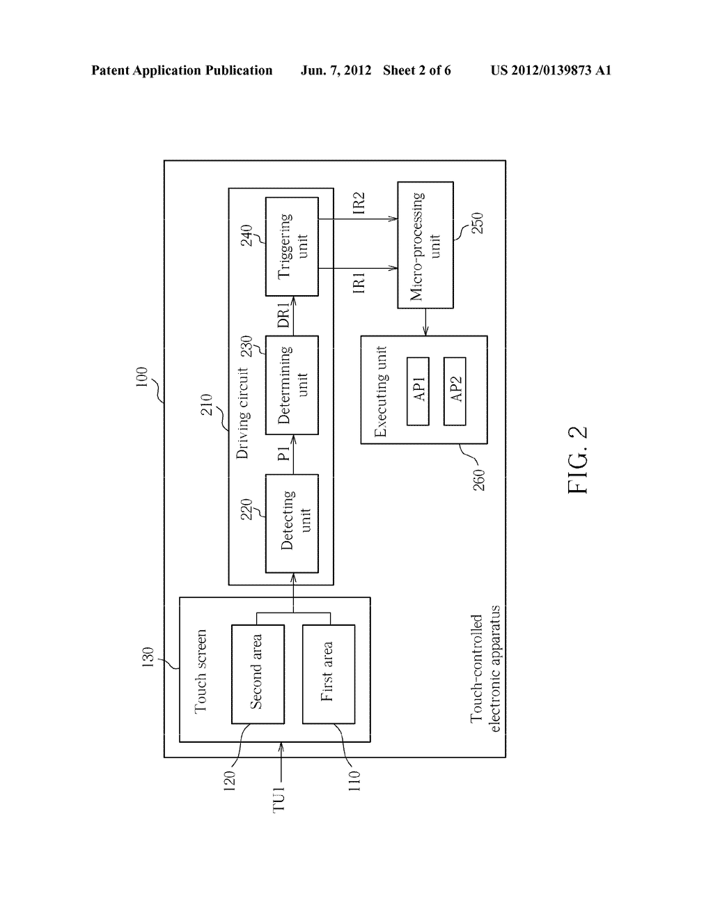 TOUCH-CONTROLLED ELECTRONIC APPARATUS AND RELATED CONTROL METHOD - diagram, schematic, and image 03