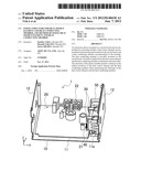 FIXING STRUCTURE FOR HEAT SOURCE ELEMENT AND HEAT CONDUCTING MEMBER, AND     METHOD OF FIXING HEAT SOURCE ELEMENT AND HEAT CONDUCTING MEMBER diagram and image