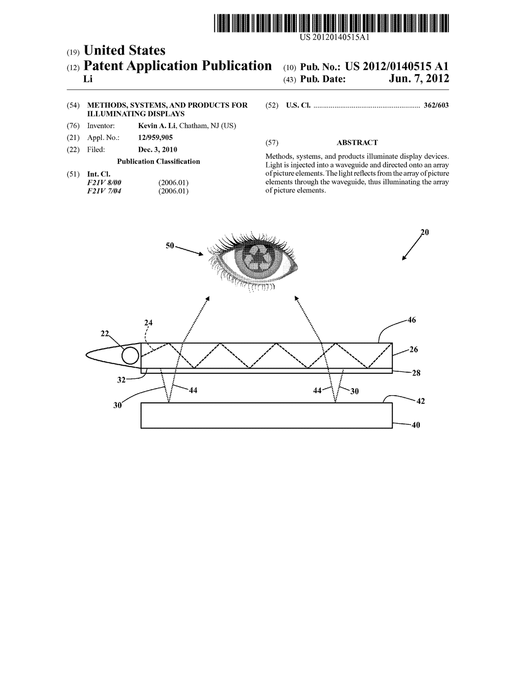 Methods, Systems, and Products for Illuminating Displays - diagram, schematic, and image 01