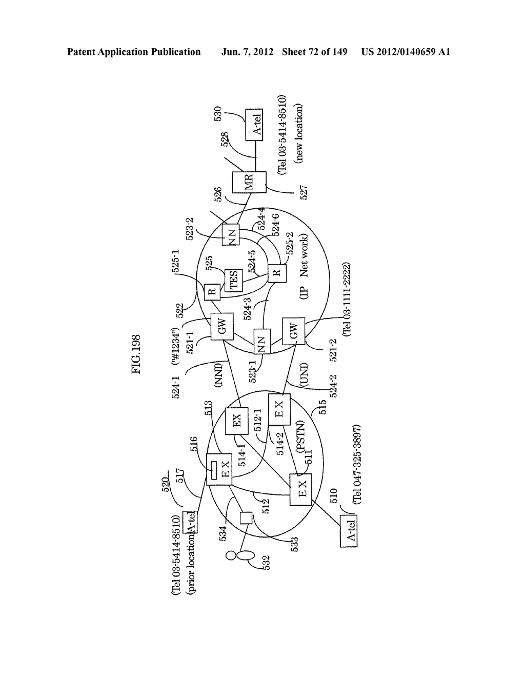 TERMINAL-TO-TERMINAL COMMUNICATION CONNECTION CONTROL METHOD USING IP     TRANSFER NETWORK - diagram, schematic, and image 73