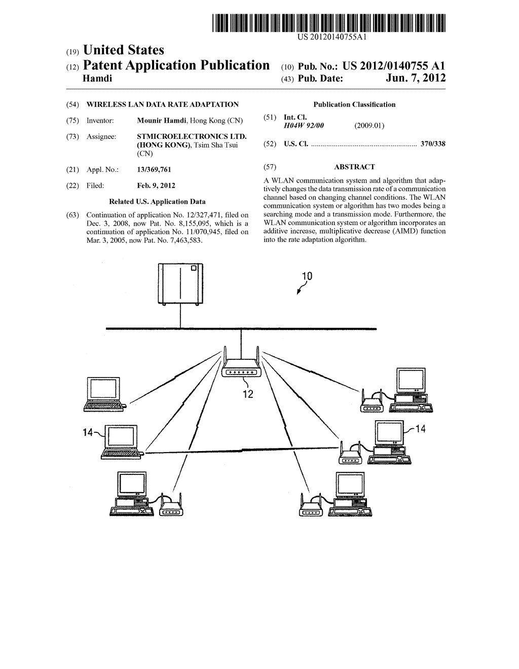 WIRELESS LAN DATA RATE ADAPTATION - diagram, schematic, and image 01