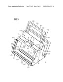 DEVICE FOR ALIGNING AND BINDING SHEETS COMPRISING AN INCLINED SUPPORT     SURFACE diagram and image