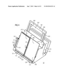 DEVICE FOR ALIGNING AND BINDING SHEETS COMPRISING AN INCLINED SUPPORT     SURFACE diagram and image