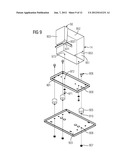 DEVICE FOR ALIGNING AND BINDING SHEETS COMPRISING AN INCLINED SUPPORT     SURFACE diagram and image